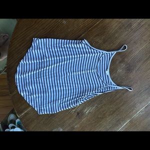 Striped Black and White Tank Top